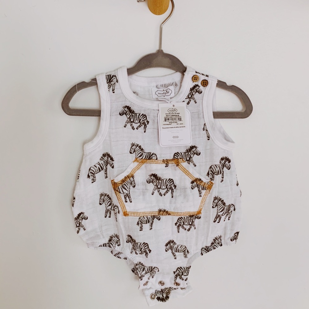 Mud Pie | Zebra Bubble | 0-3 months